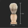 Shaver Cleaning Nylon Material Woody Beard Brush Bristles Shave Tool Man Male Shaving Brushes Shower Room Accessories Clean Home