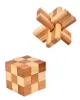 Bambu Crianças Brinquedo Educacional Kongming Luban Lock Blocks Bola Quadrado Tetrahedron Jupiter Tic-Tac-Toe Gaiola Barril Bloqueios