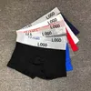 Brev Skriv ut Logo Mens Underbyxor Mode Casual Sexy Underkläder Boxer Shorts Designers Brand Mesh Andas Boxers Panties 3st med lådor