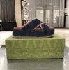 Kvinnor Slides Designerskor tofflor Luxury Slide Flat Sandals Shoes Summer broderad tjock sula Sandal Casual Shoe With Box Storlek 34-42