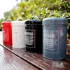 Metal Colorful Seal Jar Tank Cover Steel Kitchen Classical Desktop Storage Bottle Case Home Coffee Sugar Tea Container