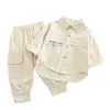 Mihkalev Mode Enfants Vêtements Garçons Automne Ensemble pour bébé Fille Vêtements Veste et pantalon Enfants Sport Costume Tenues 211224