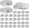 Wholesale Storage Boxes Bins Aluminum Round Cans with Lid, 2 Oz Metal Tins Candle Containers Screw Tops for Crafts, Food Storage, DIY (Silver)