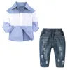 Kids Boys Clothing Set Autumn Kids Suit Children Shirt+Pants 2Pcs Suit Kids Clothing 1-6Yrs 51 Z2