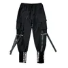 Calças de carga dos homens hip-hop Multi-Pocket Jogger Preto Streetwear Fitas Moda Sweatpants Homens Harem Casual Calças 211123