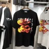 Мужские футболки Chaopai Feidong же CPFM CO фирменные XYZ Flame пенопластовые печать мода Высокая улица мужская и женская футболка с короткими рукавами