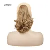 Synthetic Wigs WIGSIN Short Wavy Curly Ponytail 12Inch Claw Clip In Hair Brown Blond Hairpiece For Women7264058