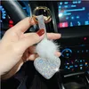 Schlüsselanhänger Koreanische handgemachte Diamant Herz Schlüsselanhänger Kreative Liebe Tasche Anhänger Schlüsselbund Autozubehör Miri22