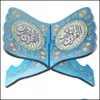 Altre forniture per feste festive Giardino domestico Ramadan Decorazione Legno Eid Scaffale per libri islamici Supporto per bibbia Regalo decorativo Jk2103Kd Goccia