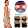 Bodysuit Shapewear för Kvinnor Full Body Shaper Waist Trainer Slimming Bodysuits Viktminskning Korrigerande Underkläder Modelleringsremmar