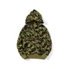 Mans Jacket First Black Yellow Bathing shark Camouflage Ape Camo Wide Full Zip Hoodie Size Large 2XL Adult