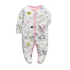 2020 Nya Babies Romper Nyfödda Baby Boys Girls Sleepers Pyjamas 3m -12 m Månader Jumpsuit Spädbarn Långärmad Kläder G1221