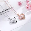 Produkt hjärta halsband för kvinnor s925 sliver för evigt smycken jag älskar dig mamma flickvän fru utan presentförpackning