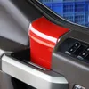 Bil innerdörrhandtag Trim Dcoring klistermärke för Ford F150 15+ Auto Interior Tillbehör Röd 4st