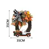 Decoratieve bloemen krans Halloween boerderij krans decoratie thanksgiving pompoen truck hanger raam deur party garland levert voor