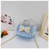 Korean Style Kids Purses and Handbags Little Girl Coin Pouch Wallet Girls Princess Pearl Bow Messenger Bag Baby Clutch Purse