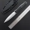 BM Faca BM133 BM4600 Ação Dupla Faca de Lâmina Fixa D2 Aço Spear Point Plain Clássico Black Hand Tactical Facas