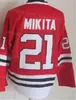 Homens Vintage Hóquei no Gelo Retro 21 Stan Mikita Jersey 2 Duncan Keith 35 Tony Esposito 27 Jeremy Roenick Casa Preto Vermelho Branco Fosco All Stitched Sport Respirável Heiying