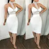 Tweedelige jurk 2021 vrouwen set kleding sexy nachtclub 2 kant bodycon crop top en rok bandage party kleding