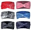 Cross Tie pannband Gym Sports Yoga Stretch Sport Wrap Hairband Hoop For Women Men Fashion Will och Andy White Red Blue