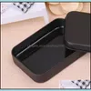 Bins Housekee Organisation Home GardenRec Box Schwarz Metall Container Zinn Candy Schmuck Spielkarte Aufbewahrungsboxen Geschenk Verpackung HWF9568 DR