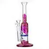 Bleu Vert Narguilés Tube Droit Bong En Verre Mini Petites Plates-formes Pétrolières Dab WaterPipes BeeComb Percolateur Perc Bongs D'eau Avec Pièce De Bol De 14mm