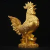 WSHYUFEI Golden Chicken Decoration Gold Plating Lucky Cock Resin Statue Living Room TV Cabinet Figurines Chinese decorations 210727