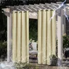 Outdoor Waterproof Curtains Thermal Insulated Sun Blocking Blackout Curtain For Patio Garden Front Porch Gazebo Yard 1 Panel 210913