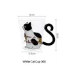 コーヒーミルクグラスウォーターカップ漫画クリエイティブかわいい猫マグド赤ワインビールシャンパングラスキッズボトル再利用可能