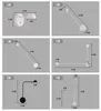 벽 램프 2021 현대 노르딕 파이프 라인 Led 침대 옆 나이트 라이트 침실 거실 Sconce 정착물 장식 아트 블랙