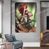 Tattoo Flag Banner Sexy lady Beauty Cartoon Girl Art Home Decoration Hanging flags 4 Gromments in Corners 3*5FT 96*144CM Inspirational Wall Decor