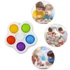 Söt fingerövningskiva push dimple sensory leksak antistress silikon dekompression leksak för barn vuxna gåvor