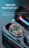 Kulaklıklar V7 Kablosuz Bluetooth Kulakbuds V5.0 TWS Taşınabilir Kulaklıklar Spor Stereo Müzik Su Geçirmez HD LED ile Gürültü azaltma kulaklığı