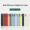 Duurzame Zachte Matte Siliconen Mobiele Telefoon Beschermende Cases voor iPhone 13 Mini Pro Max 12 11 Serie XS Rechte rand 1: 1 Maat Cellphone Cover DHL