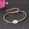 Bangle Bracelet Exquisite Fashion Nature Stone Big Druzy Adjustable Golden 1PC Silver Handmade Paillette Valentines Gift Melv22