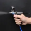 Air Spray Brush Gun 0 3mm 9cc HF130 Pneumatico Mini Paint Tool Ugello AirBrush Pen Per Auto Commerciale Pittura Pistole Professionali271D