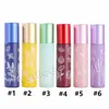 10ml Tryckta glasrullar Flaskor Travel Portable Parfym Essential Oljeflaska Mini 6Colors Tom Bottling T10i139