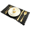 Tapis Tapis Romantique Rectangle Tapis De Table Noir Blanc Dentelle Crochet À La Main Simple Pad Napperon Maison Dîner Cuisine Tables Décoration