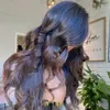 Ombre kahverengi gevşek dalga u parça peruk% 100 insan saçı Brezilya Remy 250 -sindanlık 30 inç parlak tam makine yarı dalgalı peruklar