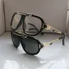 Modemärke Glasögon metallbågar Män Kvinnor Designerglasögon Klassiska Vintage Stora UV400 Outdoor Oculos körglasögon gafas de sol nyanser