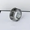 Rostfritt stål Snake Band Rings for Women Men smycken Hip Pop Silver Ring med Box4242284