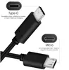 Typ-C till Micro USB-kablar Datatsladd Laddare 3A Kabel för mobiltelefon Samsung Xiaomi RedMi Huawei Laddare OTG Cord USB C 5-PIN