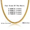 Mens Gold Chain Halsband 45mm Men039S för män 18quot 22quot 26Quot 29quot färg rostfritt stål manliga kubanska halsband C6231710