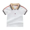 Baby Boys Summer T-shirts Cotton Kids Short Sleeve T-shirt Boy Casual Turn-Down Collar Shirt Children Tops Tees