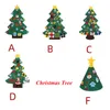 Arbre de noël bricolage feutre travail manuel arbre de noël enfants jouets cadeaux décoration murale artificielle bébé cadeau éducatif WLL436