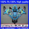 Injektionsformmissioner för SUZUKI GSX-R1000 GSXR1000 K2 00-02 Bodywork 24No.29 GSXR Rizla Cyan 1000 CC 1000CC 00 01 02 GSXR-1000 2000 2001 2002 Motorcykel OEM Bodys