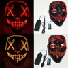 Maschera di Halloween Led Light Up Maschere divertenti Maschere divertente L'anno di epurazione Elezione Great Festival Cosplay Costume Forniture Party Masked Sea Invia T9i001349