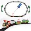 Julsimulering Klassiskt ångtåg Railway Remote Control Train Light and Sound Children's Toys Gifts