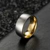 Cluster Rings Soul Men For Women 2021 Trend Glossy Drawing Titanium Steel 8mm 3 Color Inner Circle Blue Gold And Black