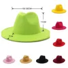 فيدورا القبعات الصوف واسعة بريم قبعة بلون الرجال الرجال الحرير قبعات النساء خمر كاب الخريف والشتاء نمط WMQ1240